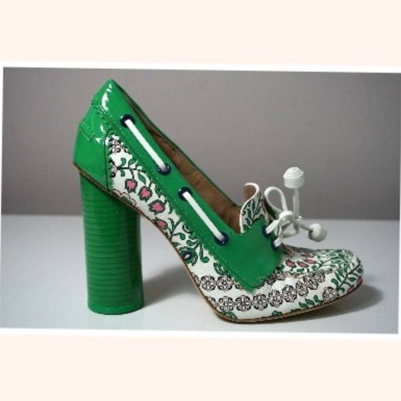 Tory Burch Garden Party Fisher 110mm Loafer Pump Size 7.5 - Picture 5 of 10